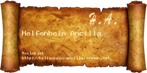 Helfenbein Ancilla névjegykártya